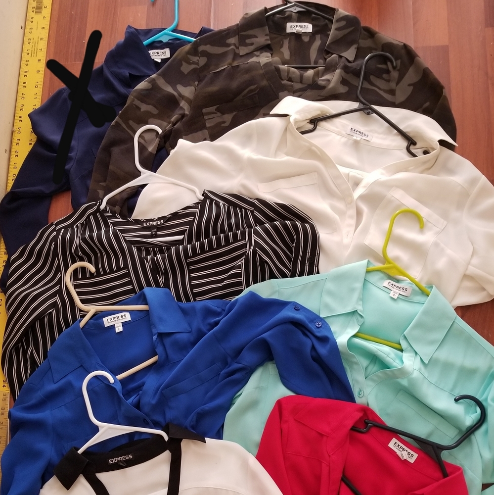 5 porfino shirts from Express in real good condition